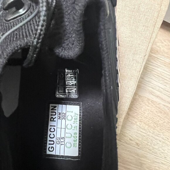 MEN Gucci Gucci Run Sneaker 'All Black' 714658-USM10-8442 - Picture 8 of 9